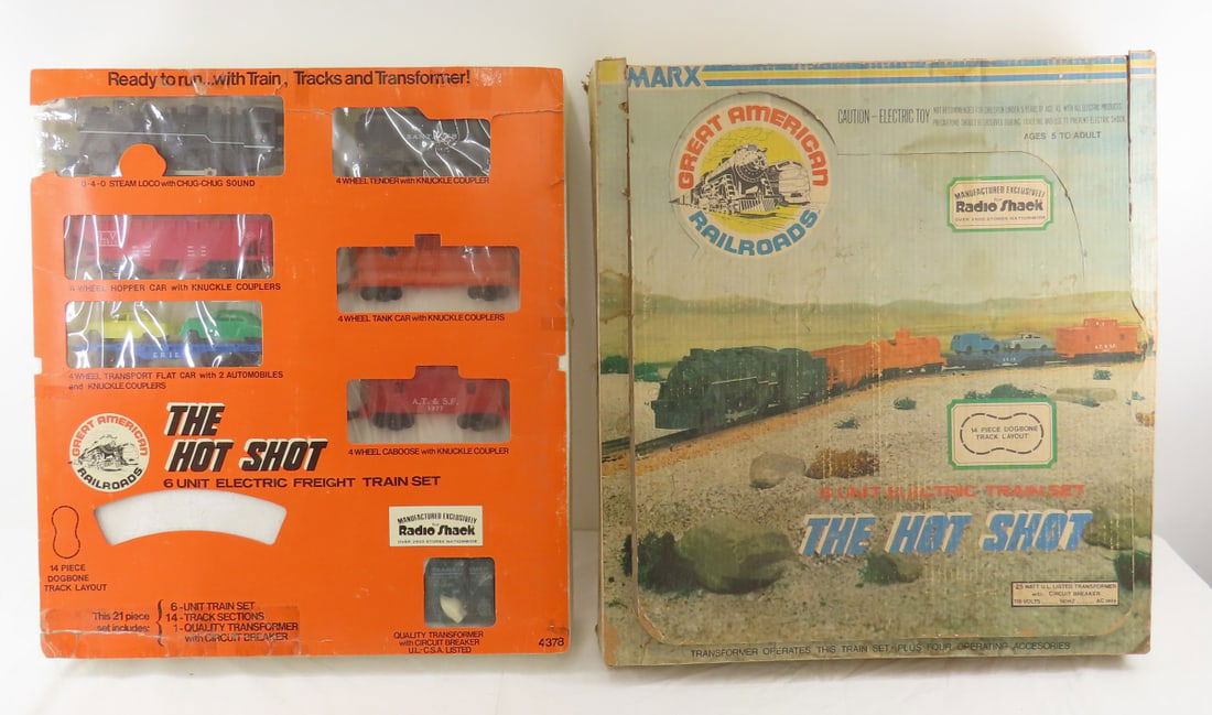 MARX The Hot Shot 4378 set in box: MARX The Hot Shot 4378 set in box - includes everything shown in photos Please ask questions and read terms & conditions before bidding.