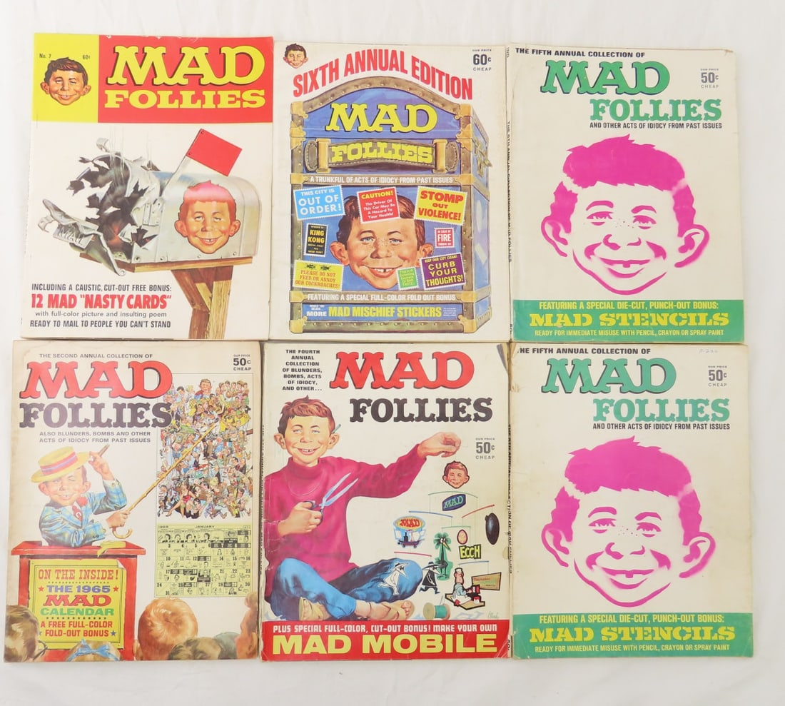 6 Vintage Mad Follies Magazines (1 of 13)