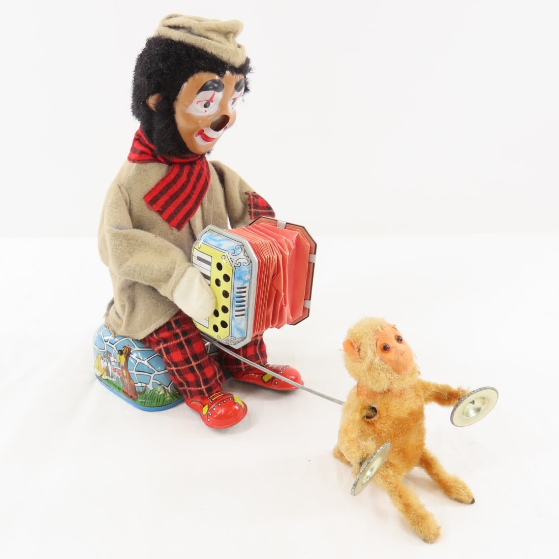 Vintage Clown Accordion & Monkey Cymbals Toy (1 of 12)