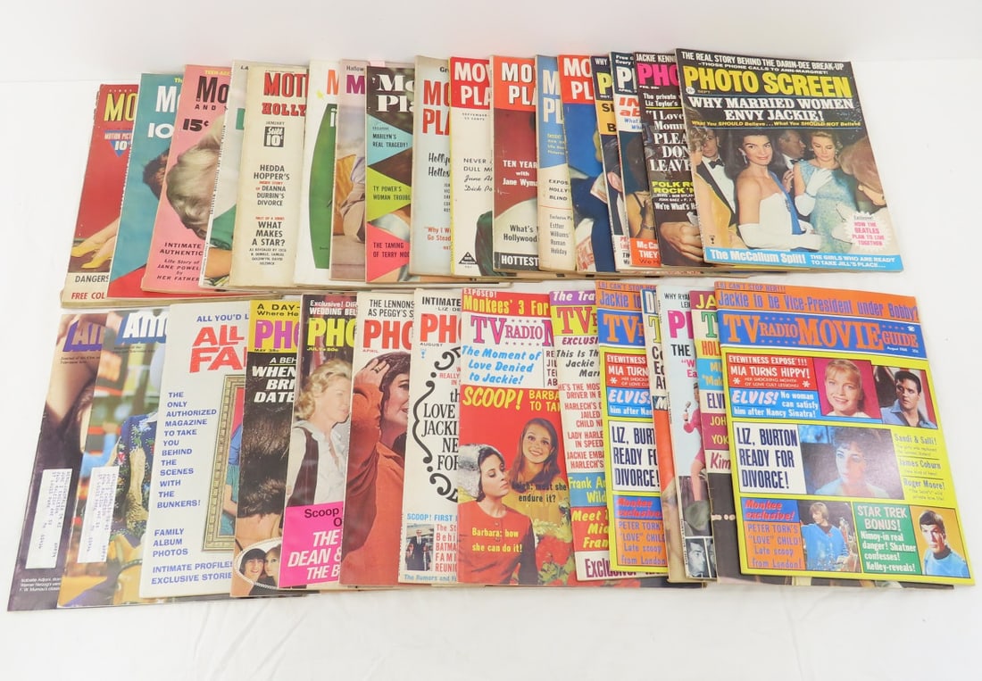30+ 1950-70's Era Movie & TV Magazines (1 of 14)