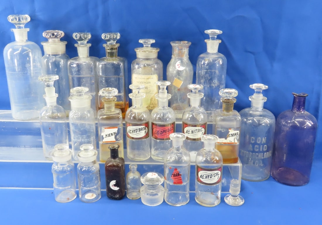 23 Antique Apothecary Bottles (1 of 20)