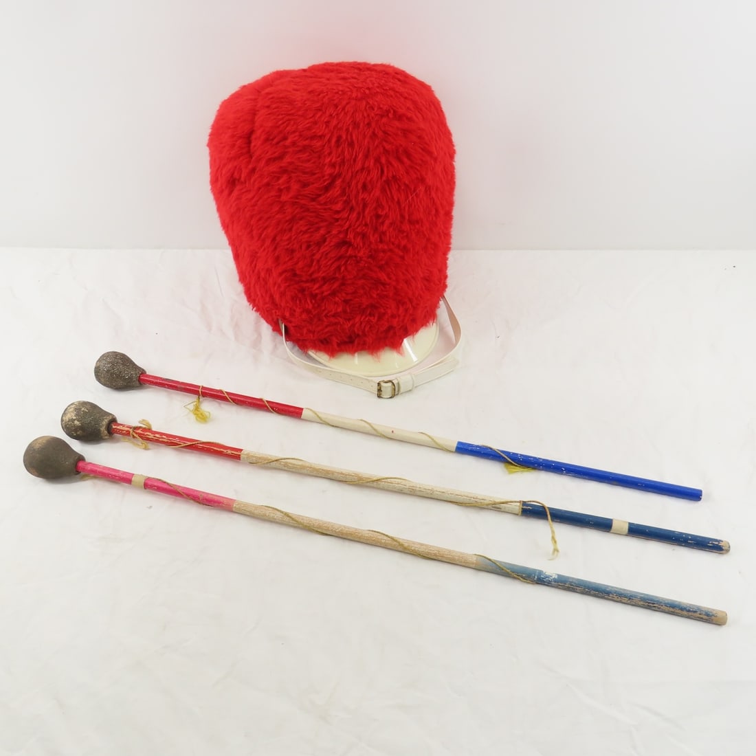 Vintage Marching Band Hat & 3 Wood batons (1 of 13)