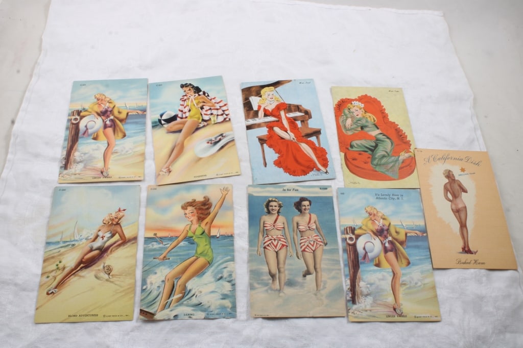 9 Pinup Postcards Curt Teich & Co. (1 of 14)