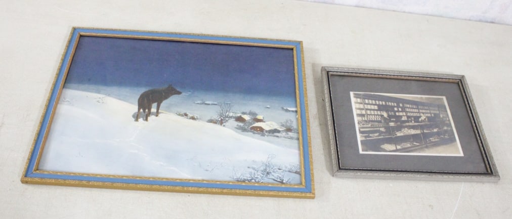 Framed Wolf Print & Antique Bakery Framed Photo (1 of 9)