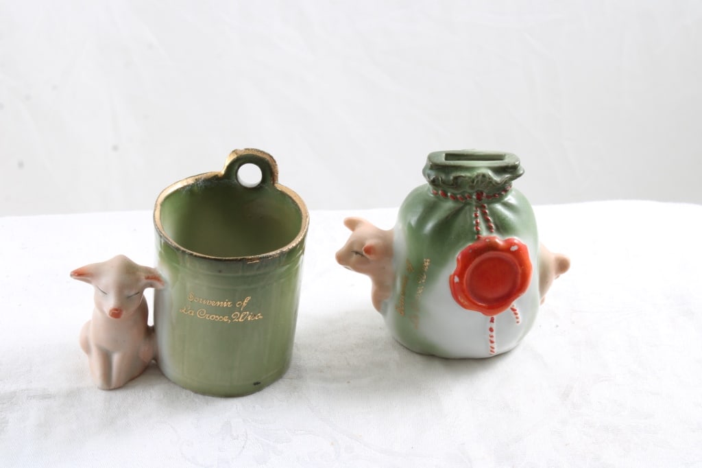 Antique Piggy Bank & Matchstick Holder Germany (1 of 15)
