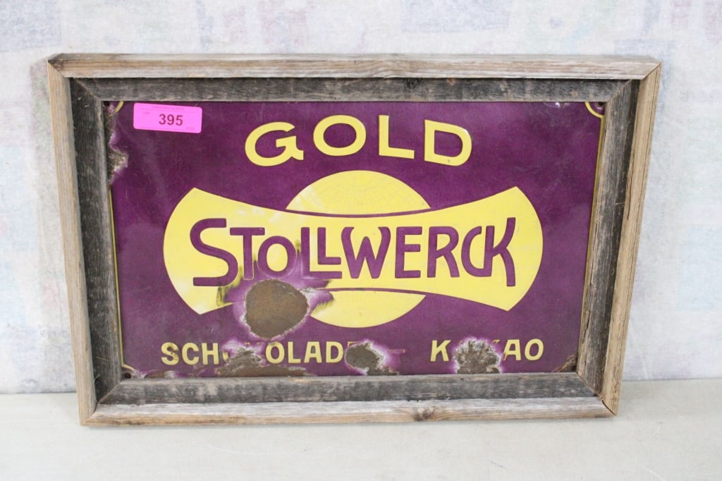Framed Porcelain Sign Gold StollWerck Kakao (1 of 11)