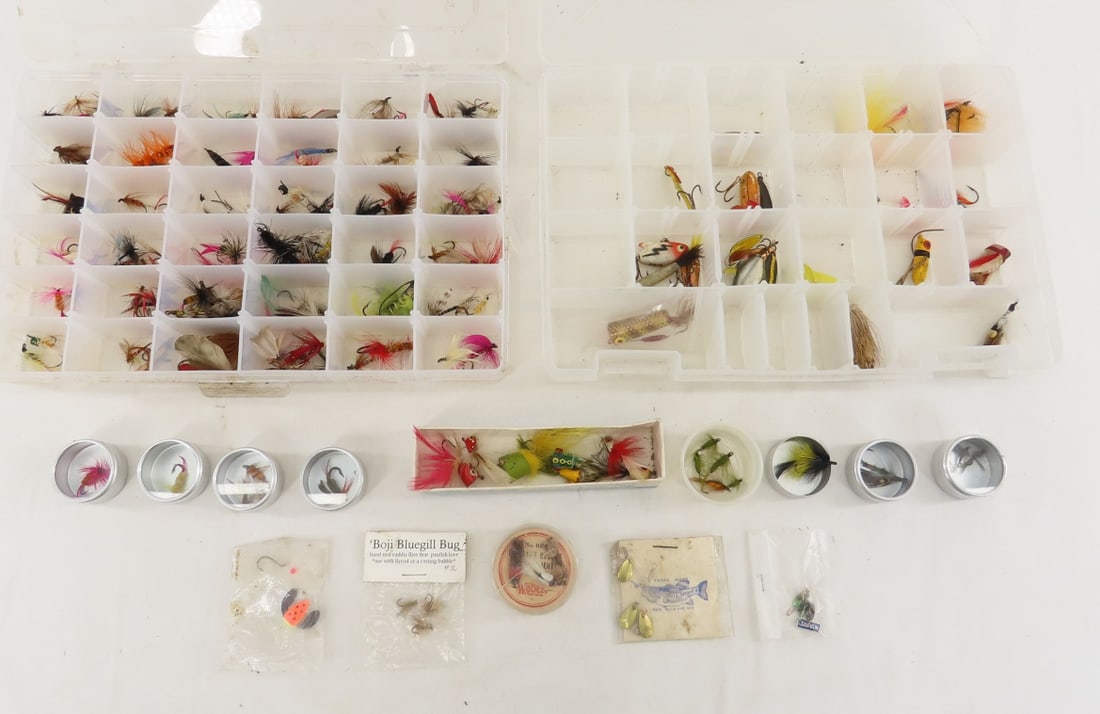 Collection Of Vintage Fly Fishing Lures, Cases (1 of 15)