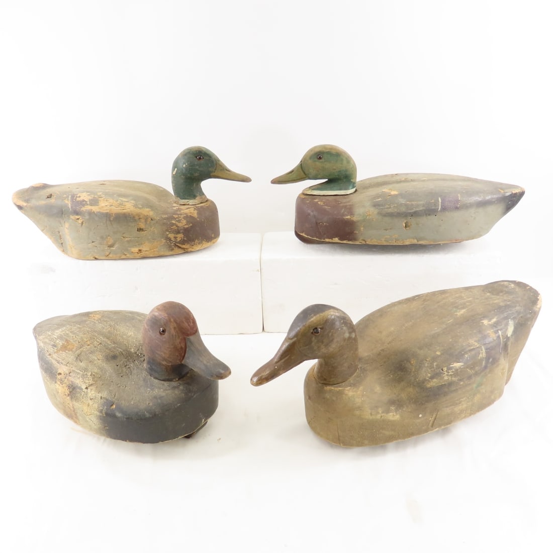 4 Herter's Wooden Duck Decoys with Glass eyes (1 of 14)