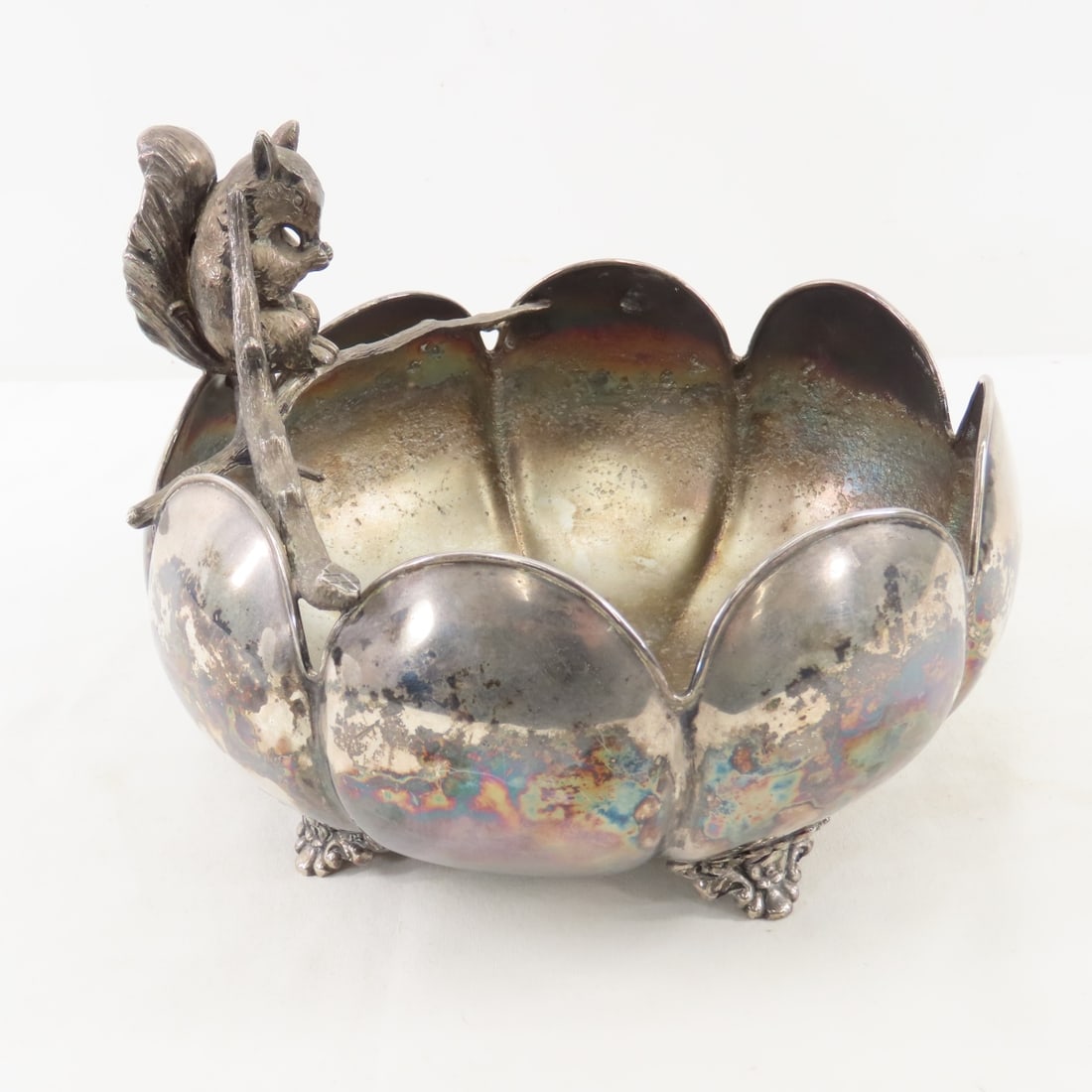 Vintage Van Bergh Silver Plate Squirrel Nut Bowl (1 of 7)