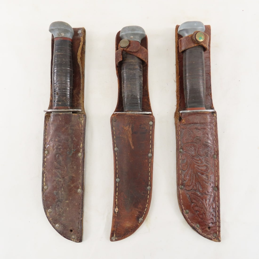 3 Rh 36 Pal Knives With Leather Sheaths (1 of 11)