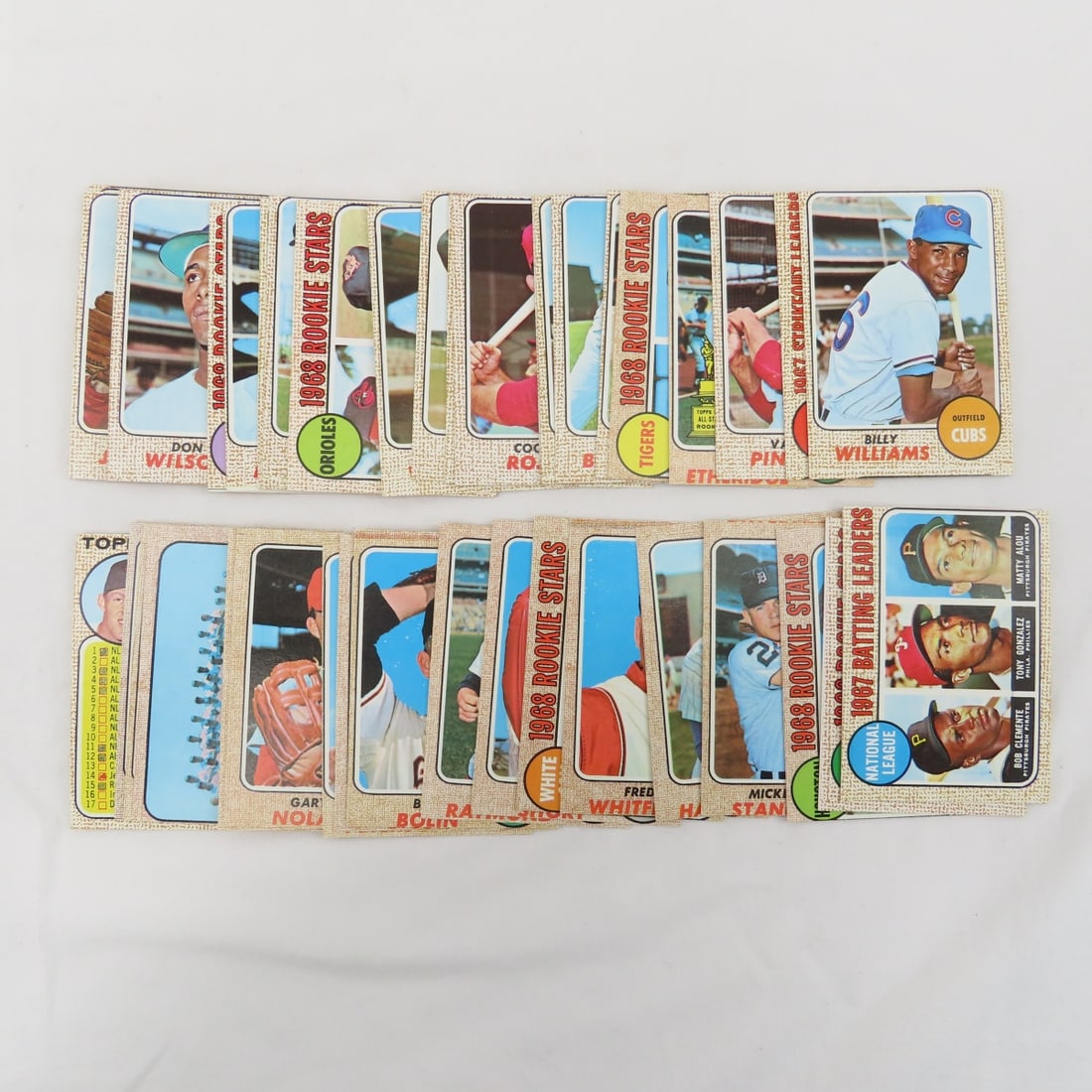 42 1968 Topps Baseball Cards-NL Batting Leaders (1 of 13)