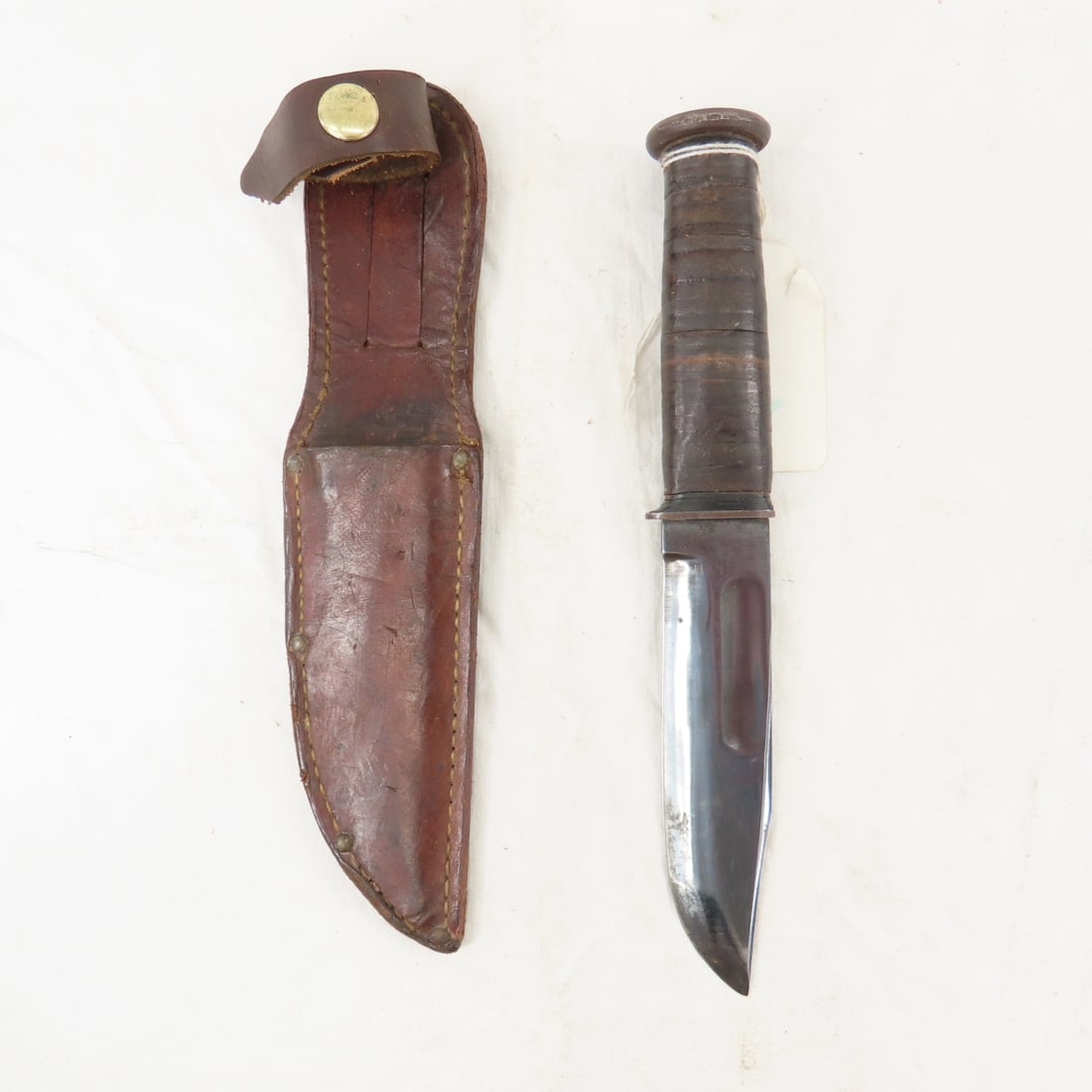 WW2 USN Mark I Blued Blade knife with sheath (1 of 11)