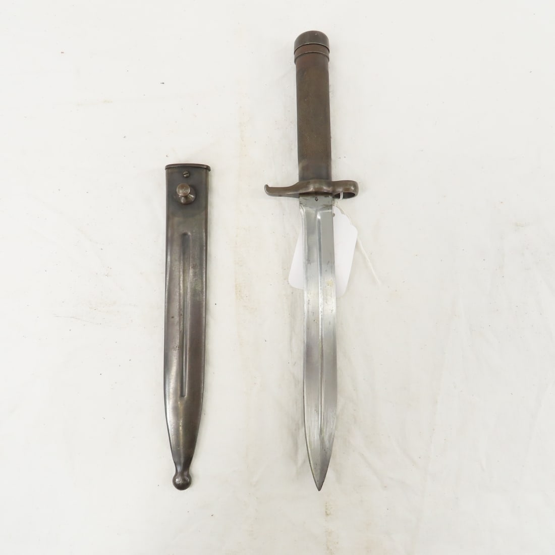 Swedish M1896 Bayonet converted to Trench Knife: Swedish M1896 Bayonet converted to Trench Knife - with scabbard Please ask questions and read terms & conditions before bidding.