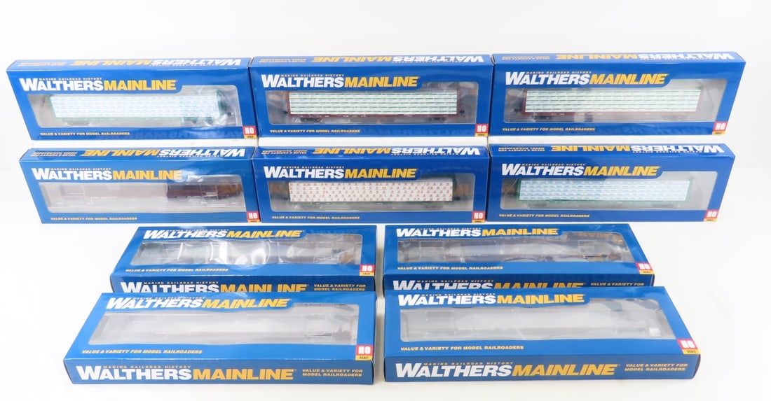 10 Walthers Mainline HO scale train cars NIP: 10 Walthers Mainline HO scale train cars NIP - Please ask questions and read terms & condition before bidding.