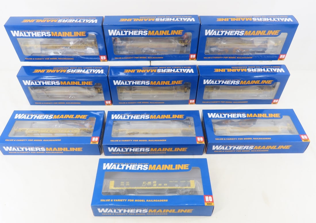 10 Walthers Mainline HO scale train cars NIP: 10 Walthers Mainline HO scale train cars NIP - Please ask questions and read terms & condition before bidding.
