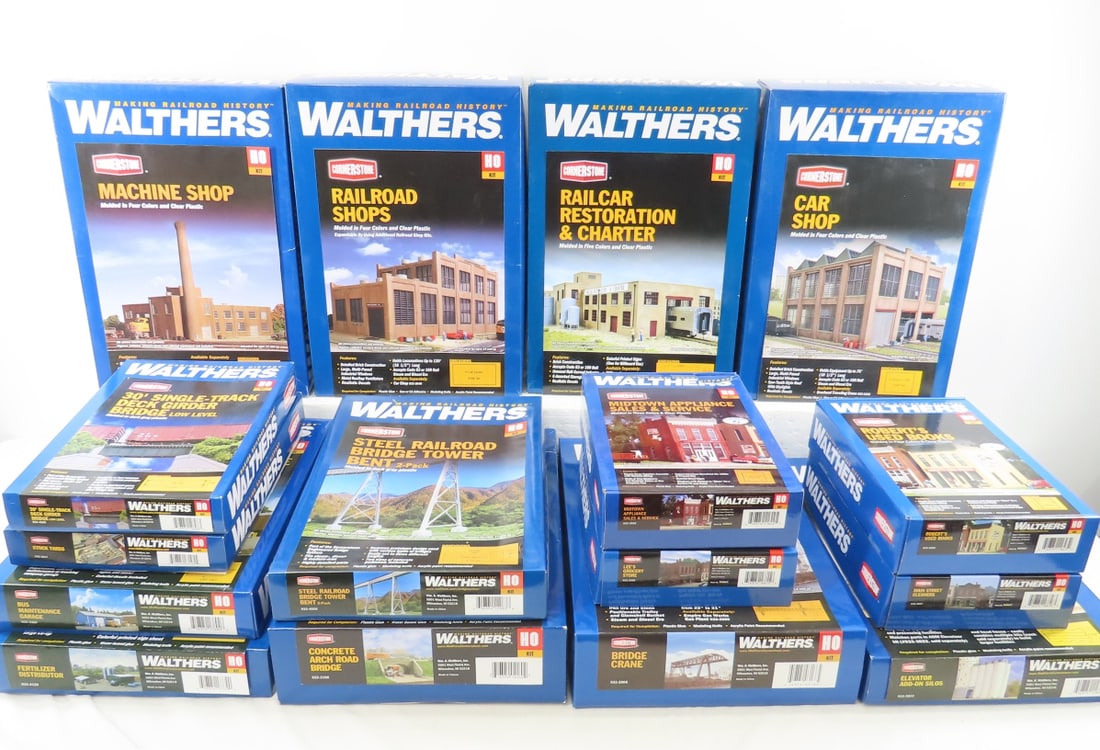 14 Walthers HO model kits, open boxes (1 of 20)