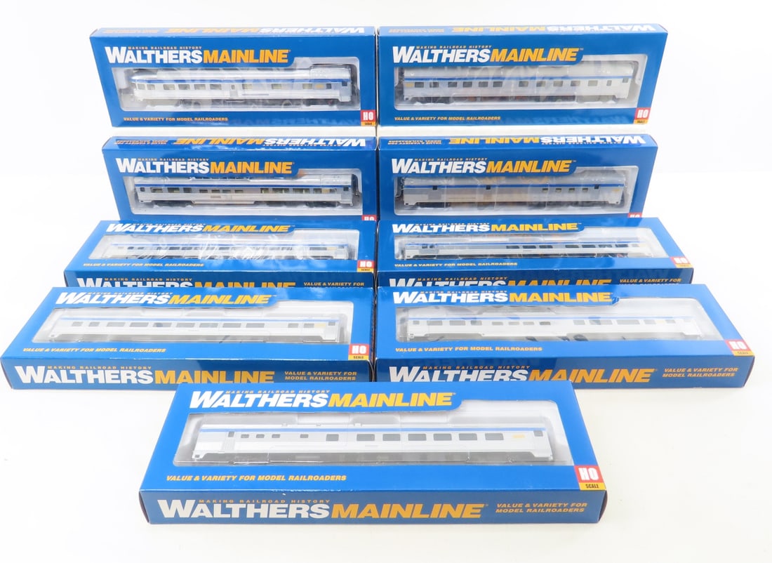 9 Walthers Mainline HO scale BUDD cars NIB (1 of 12)