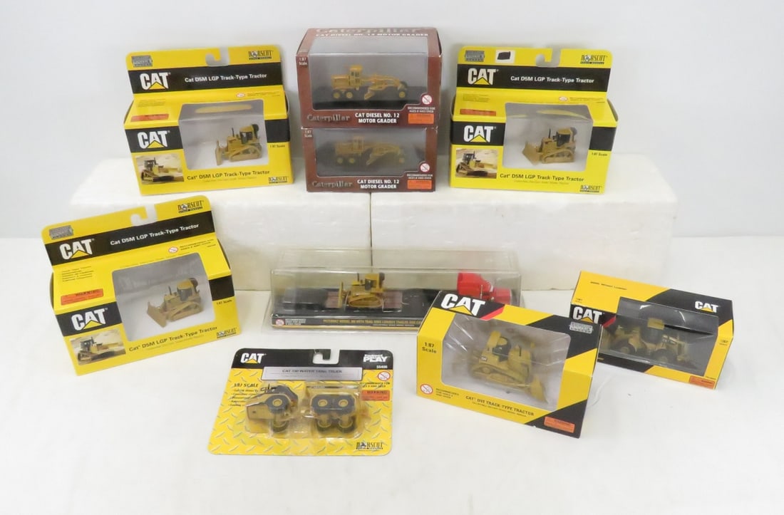 9 Norscott Caterpillar 1:87 Scale Models NIP: 9 Norscott Caterpillar 1:87 Scale Models NIP - Please ask questions and read terms & condition before bidding.
