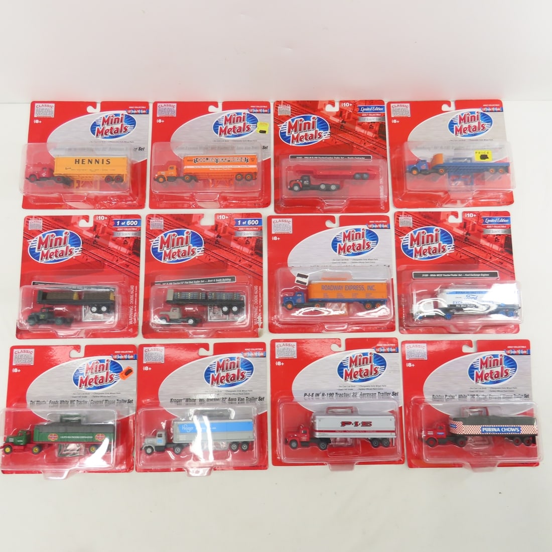 12 Mini Metals 1:87 Semi Truck Tractor Trailer NIP: 12 Mini Metals 1:87 Semi Truck Tractor Trailer NIP - some LE Please ask questions and read terms & condition before bidding.