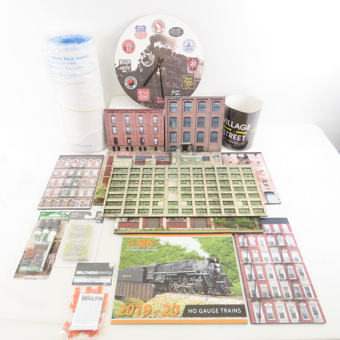 Clock, Foam Building Fronts, Backgrounds & More (1 of 19)