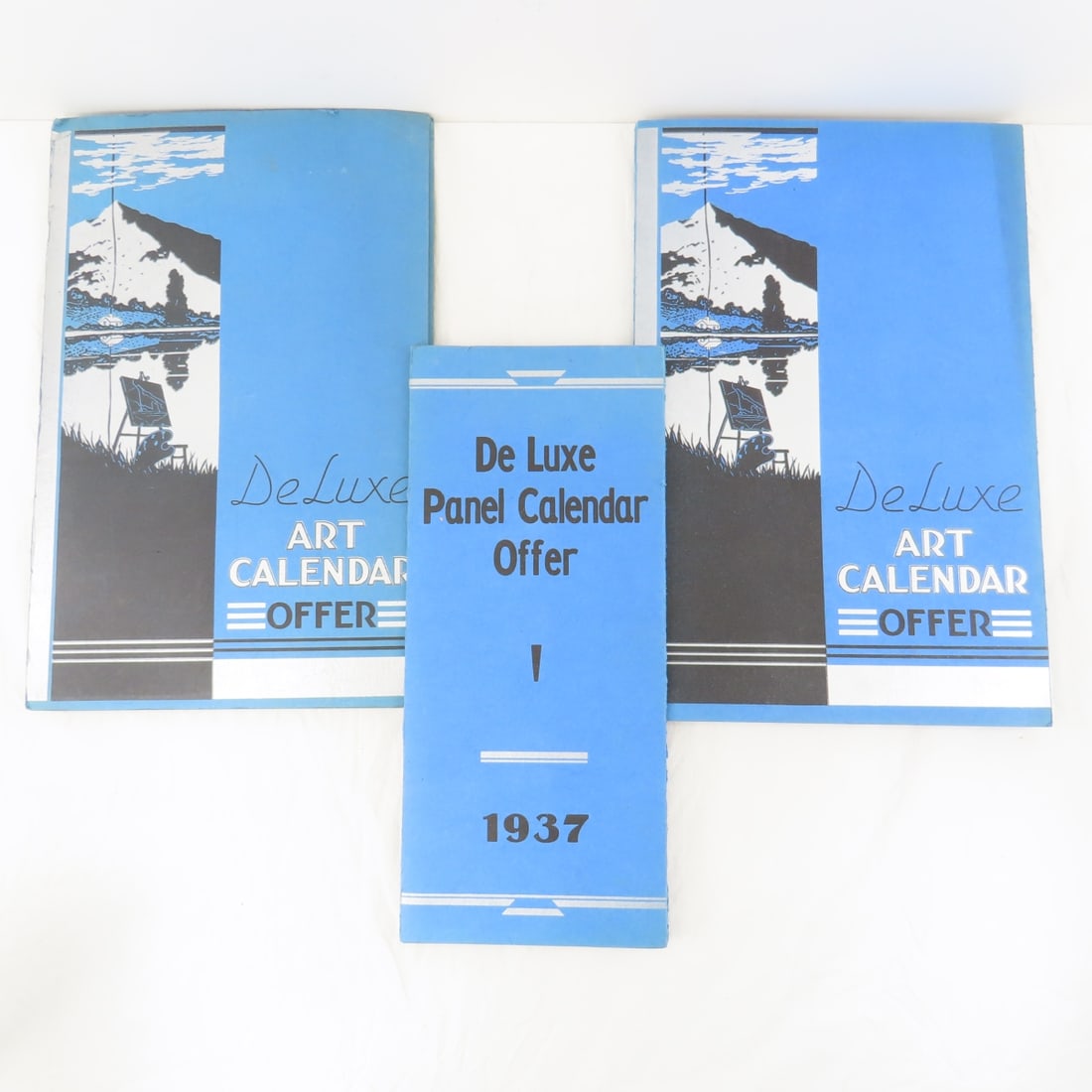 3 1937 Salesman Sample Deluxe Art Calendar Books (1 of 15)