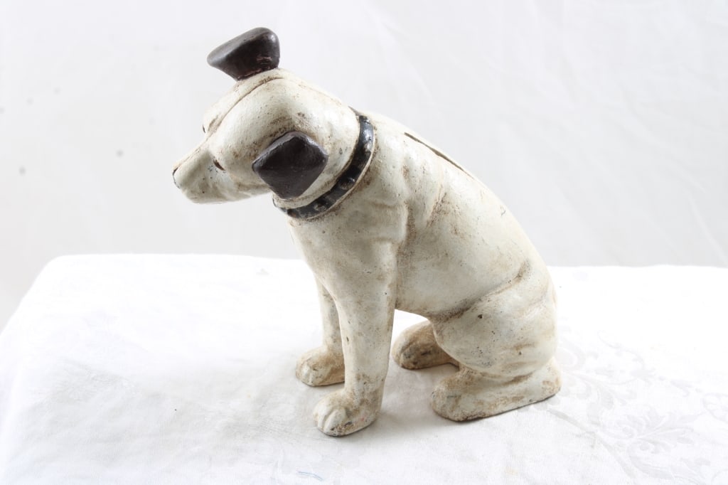 Cast Iron 6" RCA Nipper Dog Bank (1 of 5)