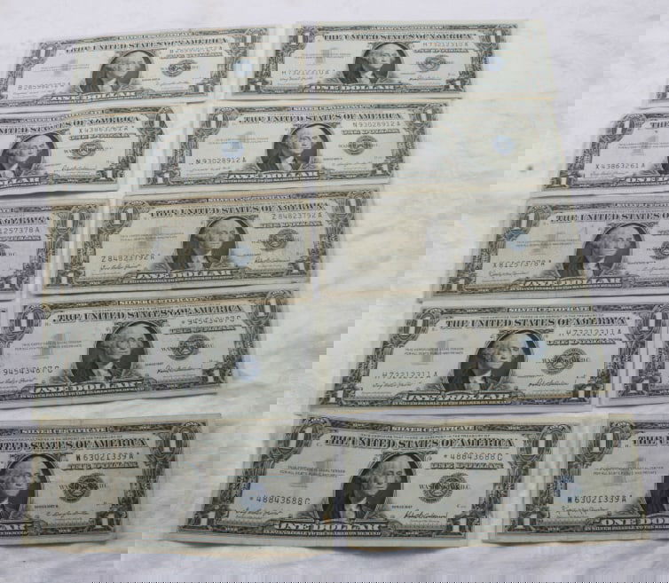 10 $1 Silver Certificates 1957 (1 of 12)