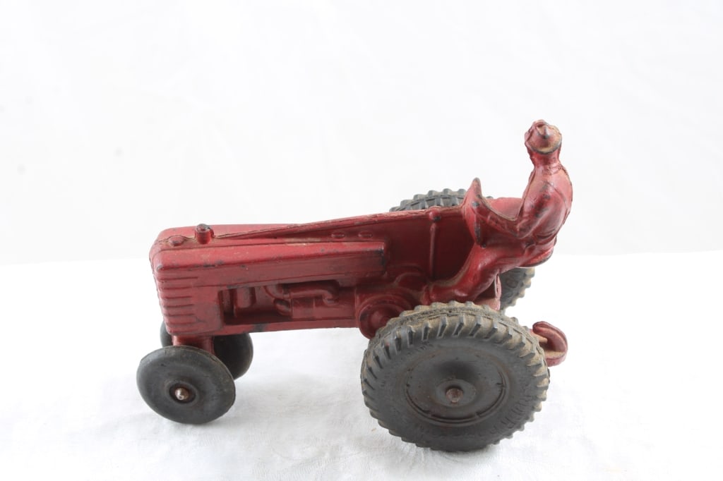 Auburn Rubber Toy Tractor with Driver 5 1/4" (1 of 10)
