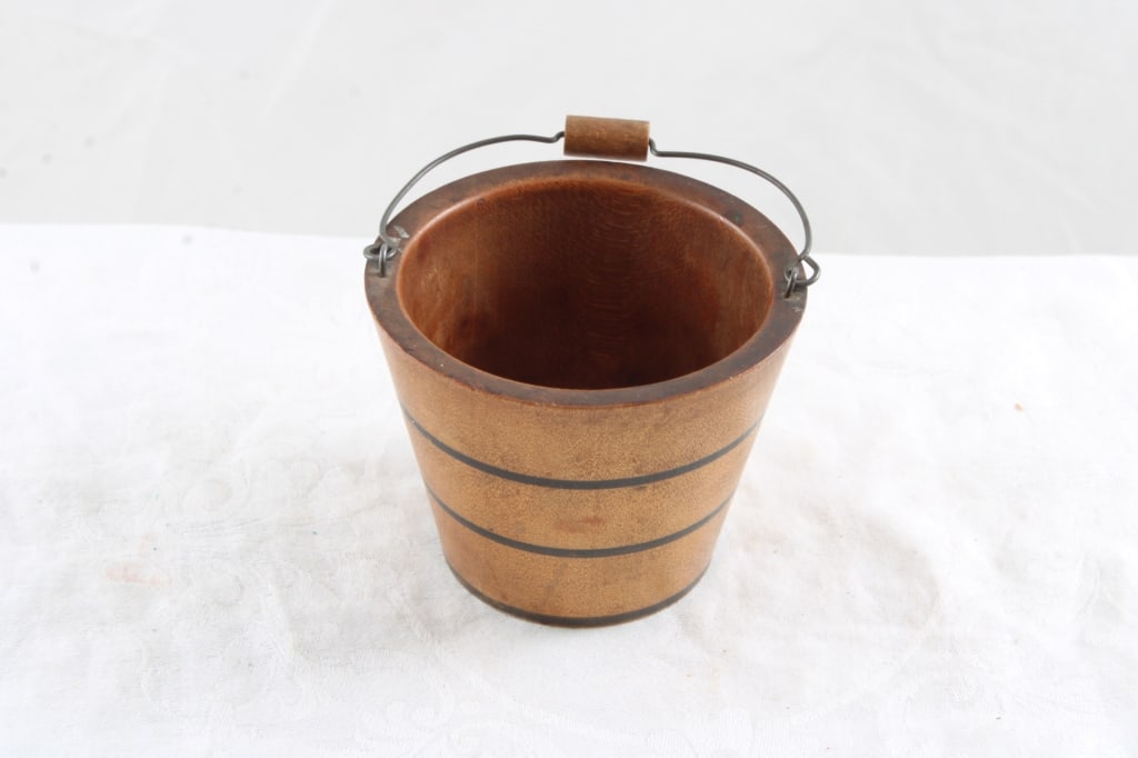 1887 Expo Maple Wood Bucket 2 1/2" Tall (1 of 8)