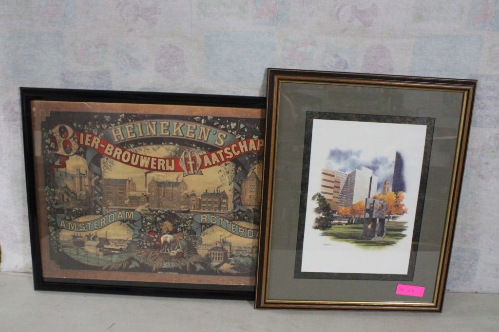 2 Framed Art 1873 Heineken Beer Amand Litho (1 of 12)