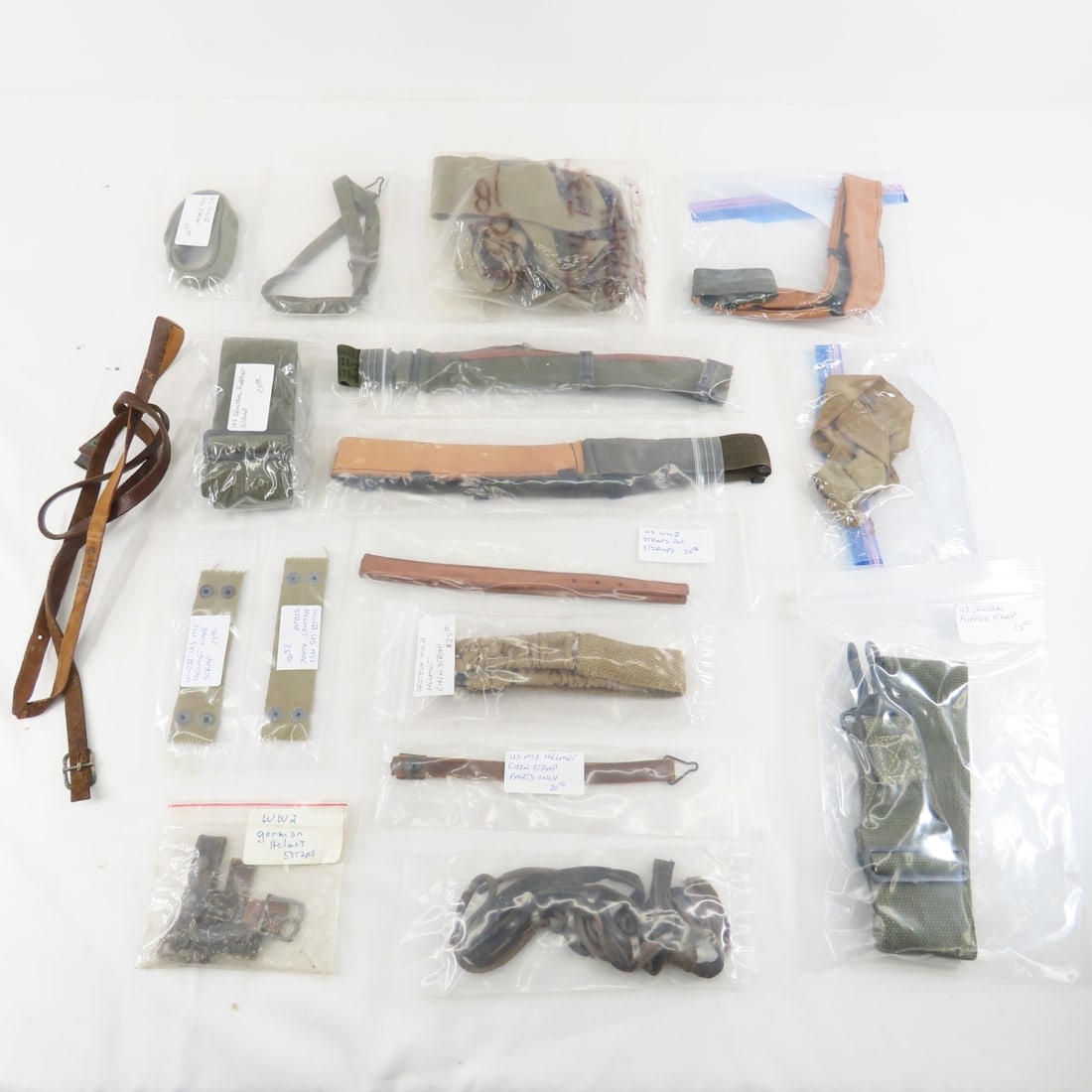 WWII Web Helmet, Chin, Misc Straps (1 of 15)