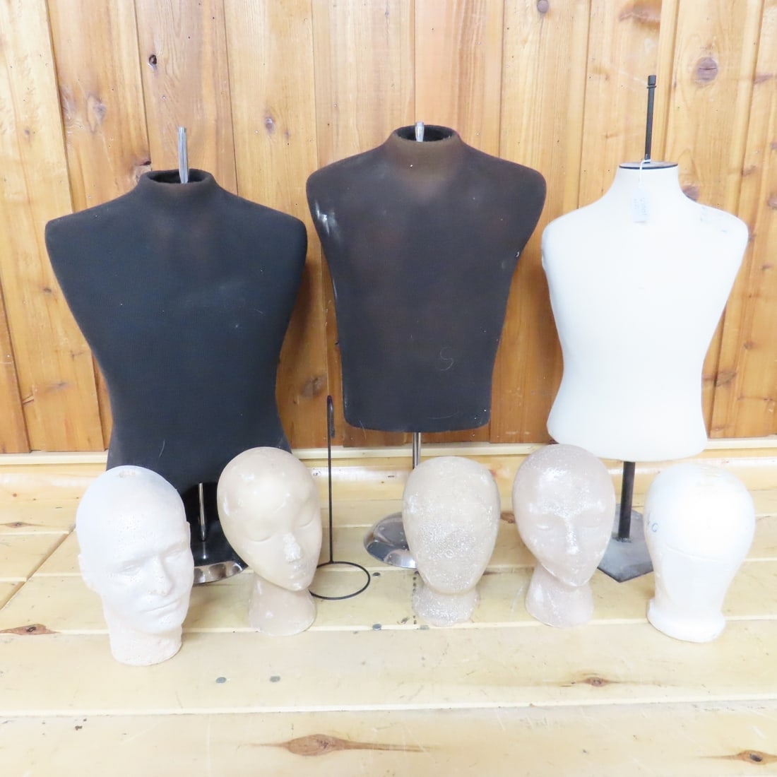 3 Mannequin Torsos & Foam Heads (1 of 16)
