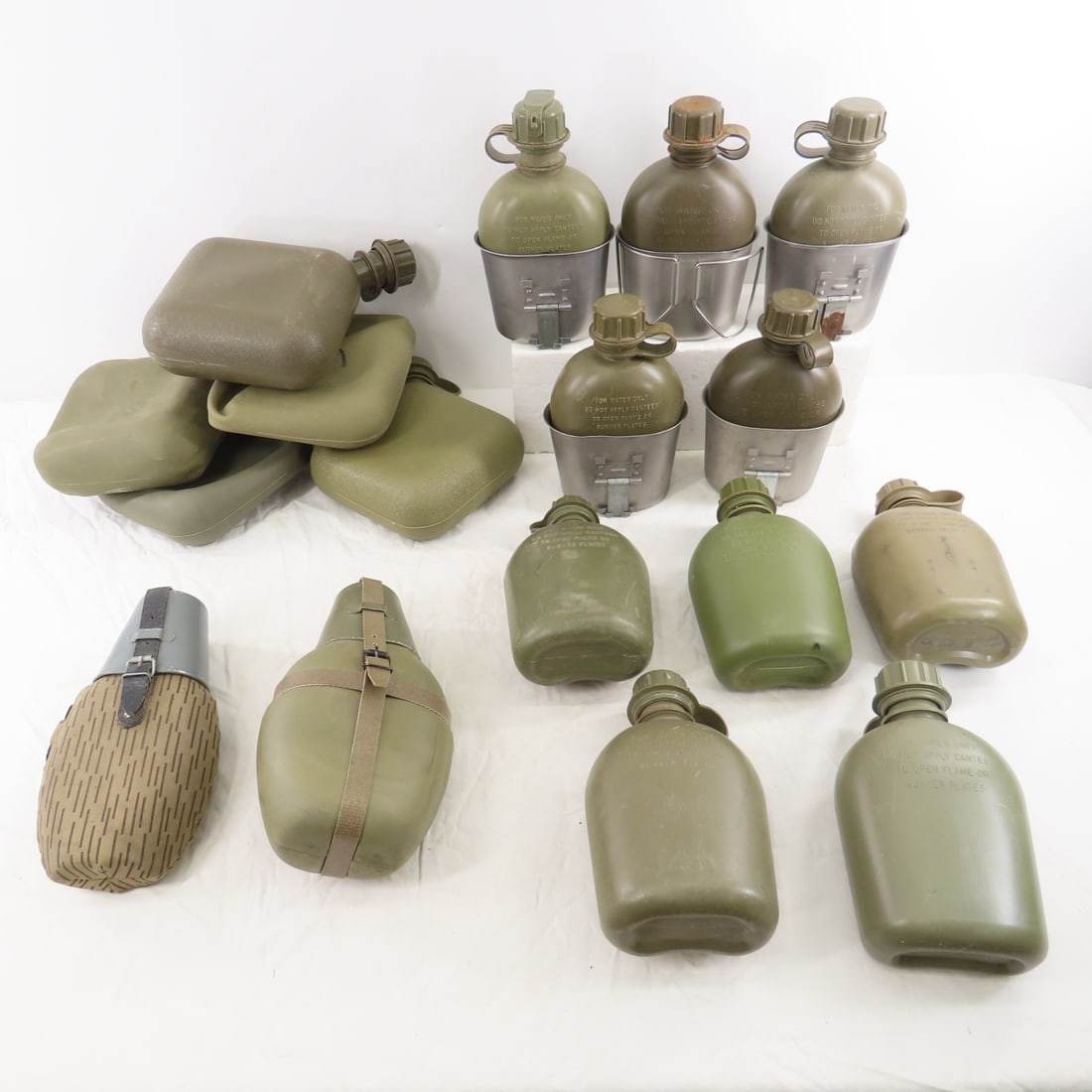 17 US Military Plastic Canteens (1 of 17)