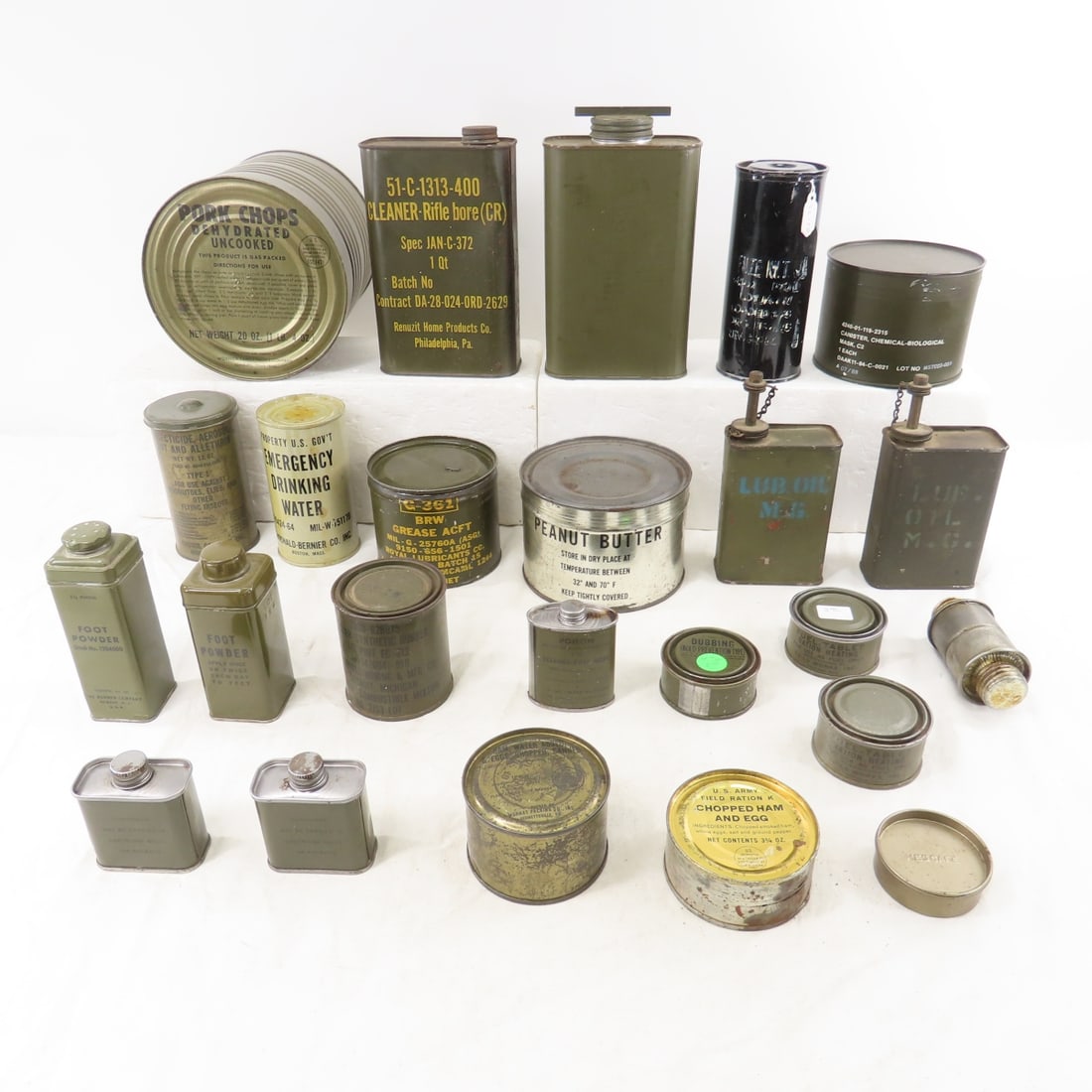Various WWII Cans, Tins, Food, Water and More (1 of 11)