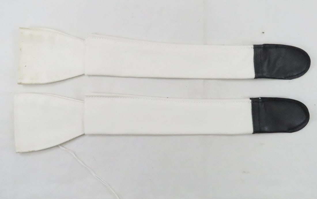2 M1 Garand Dress White Bayonet Scabbard Covers: 2 M1 Garand Dress White Bayonet Scabbard Covers- Please ask questions and read terms & conditions before bidding.