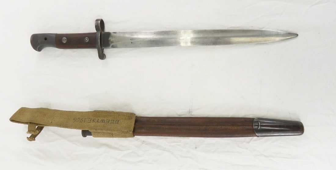 P1903 Enfield Bayonet with Scabbard & Frog: P1903 Enfield Bayonet with Scabbard & Frog- Please ask questions and read terms & conditions before bidding.