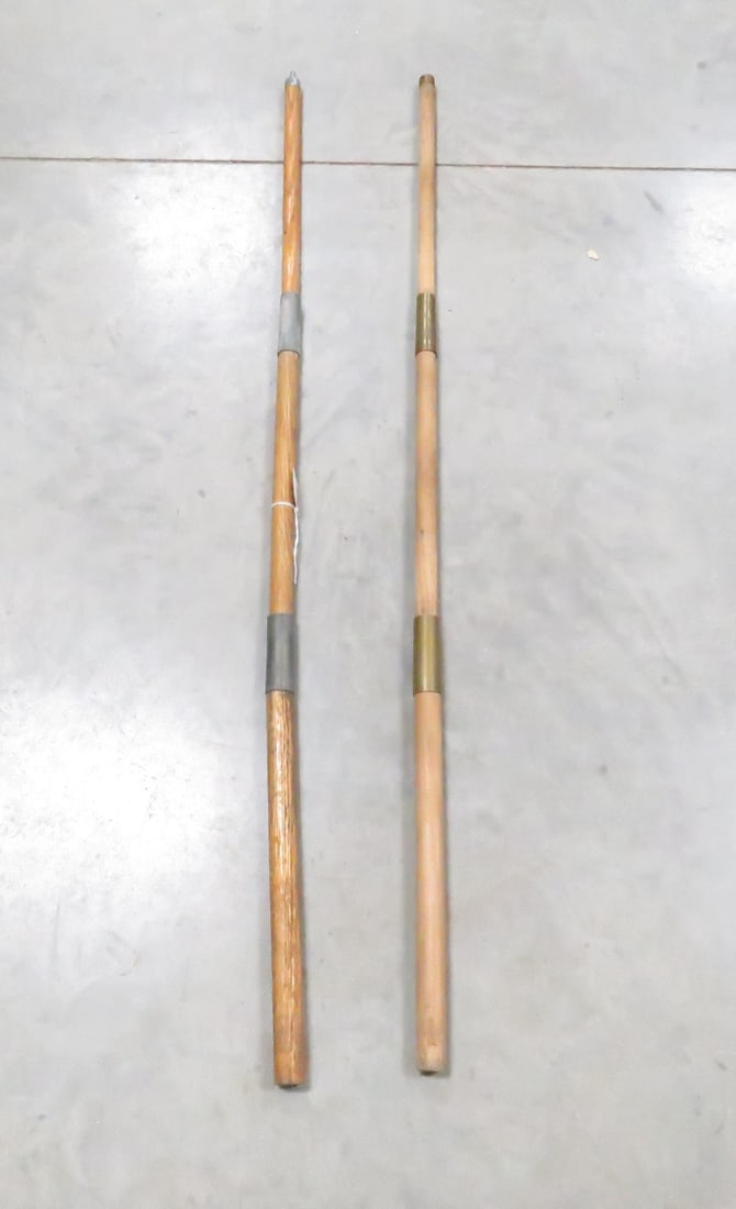 WW2 Wooden Tent Poles: WW2 Wooden Tent Poles-Set of 2. One set dated 1945 Please ask questions and read terms & conditions before bidding.