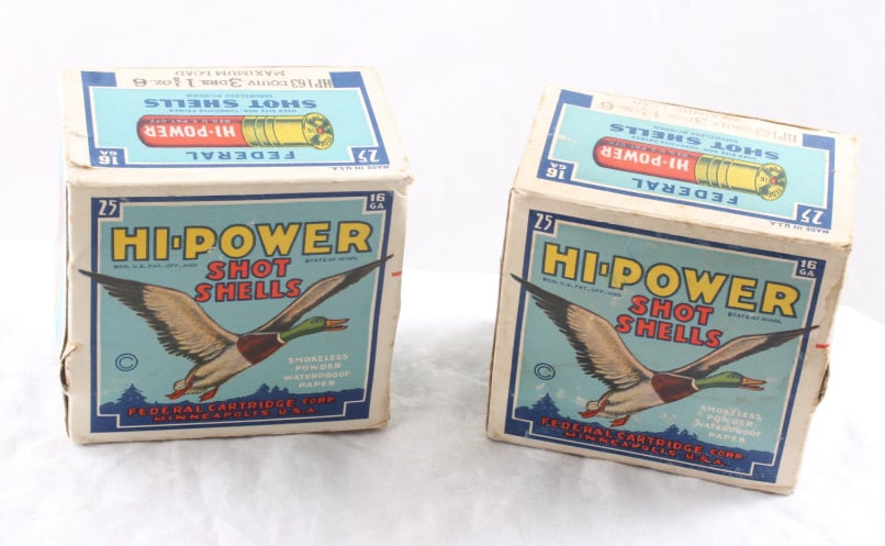 2 Federal Hi-Power Shot Shells 16 GA Boxes (1 of 12)
