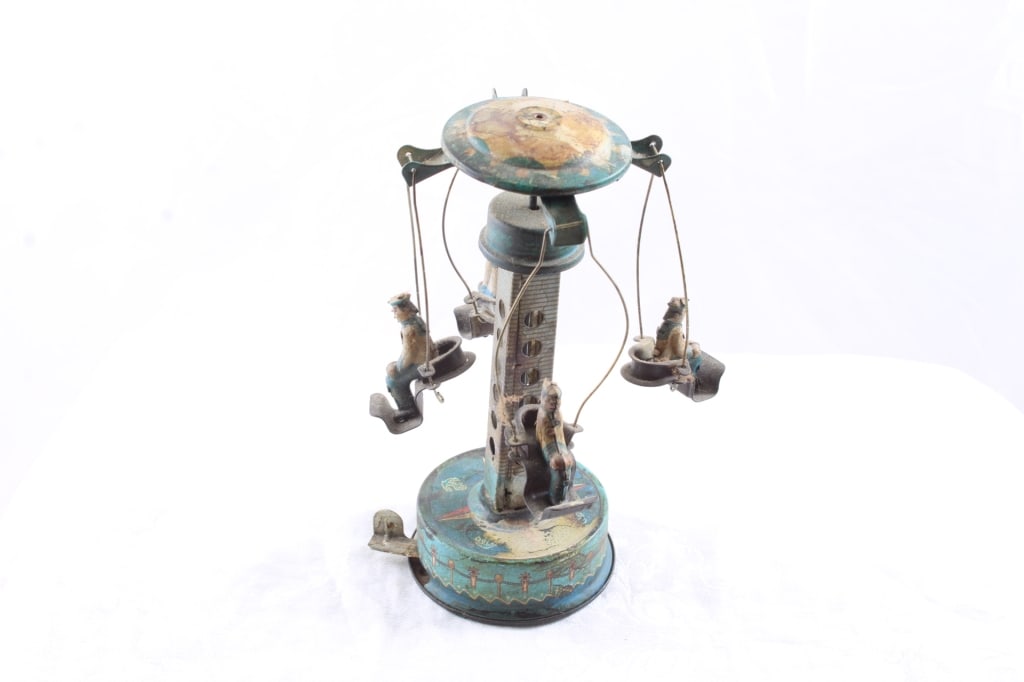 Lever Action Tin Carousel Toy Working (1 of 12)