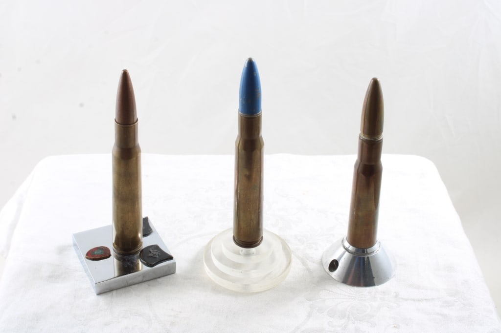 3 Brass Trench Art Cartridges Art Deco (1 of 18)