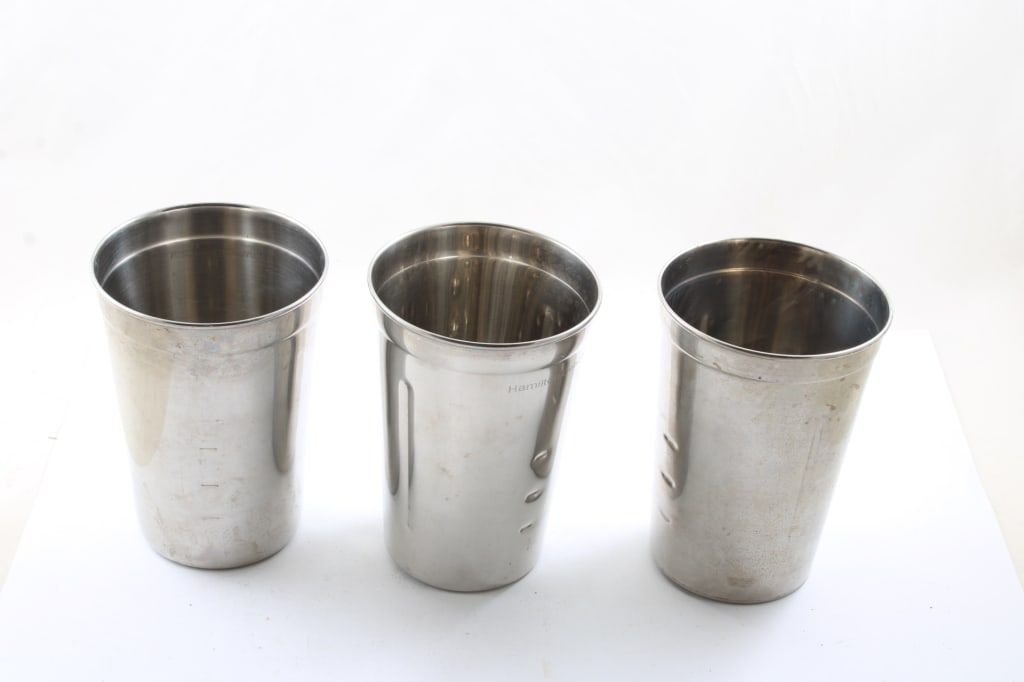 3 Stainless Steel Malted Milk Mixer Cups (1 of 12)