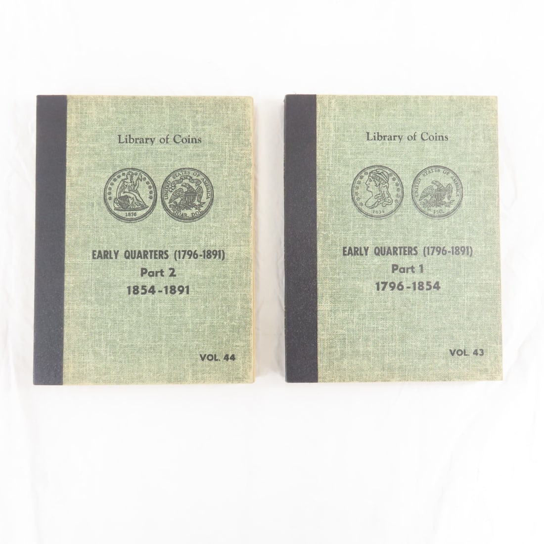 14 Seated Liberty Quarters in 2 books 1844-1891 (1 of 17)