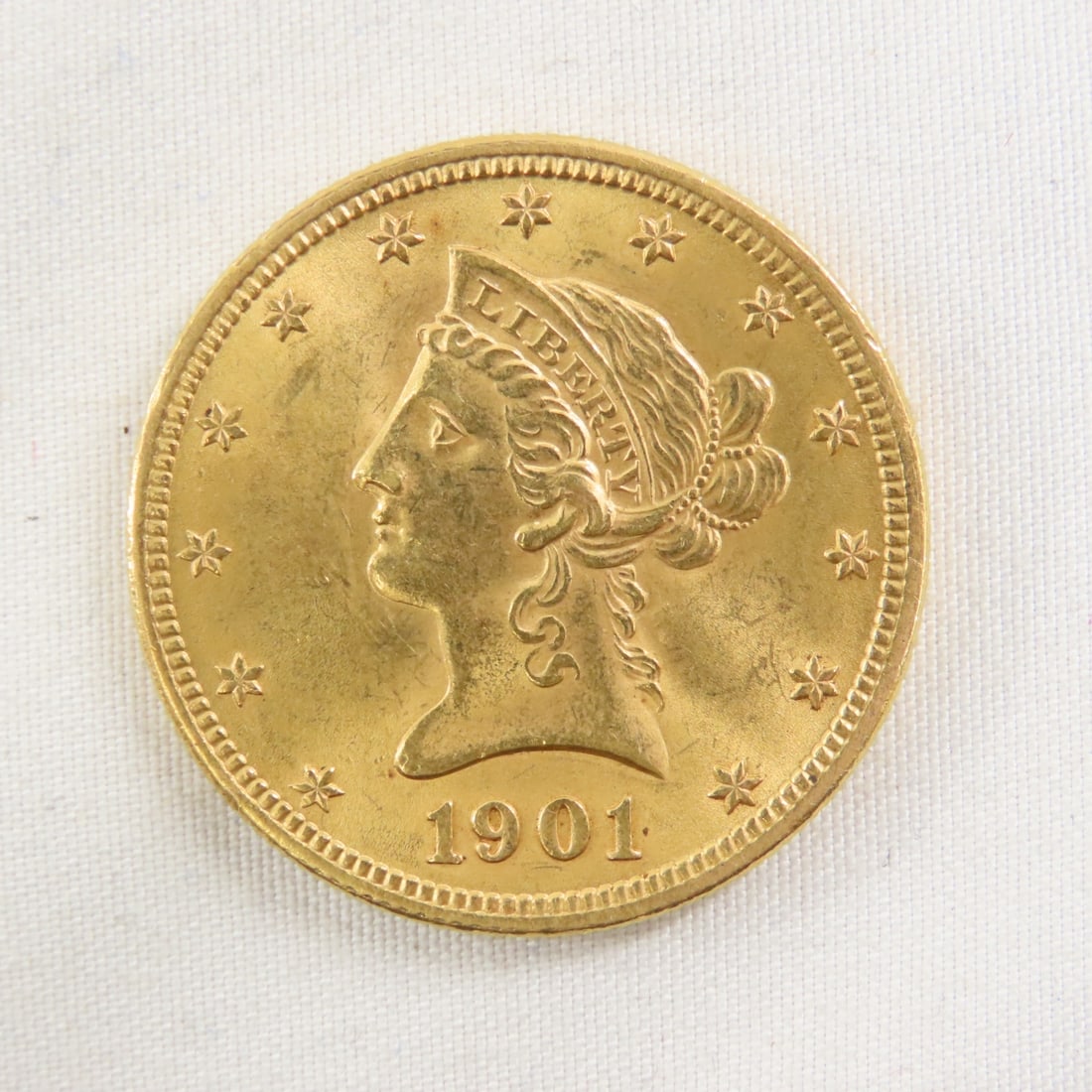 1901 $10 Gold Liberty Head Eagle UNC (1 of 2)