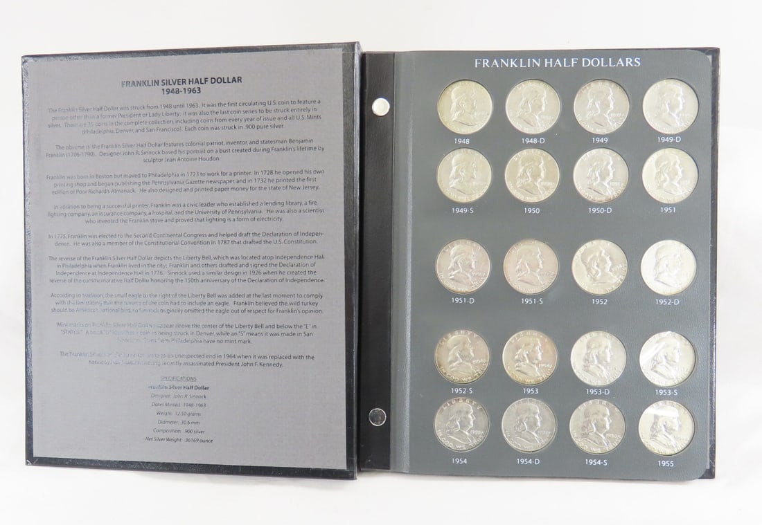 Complete Franklin Silver Half Dollar Collection (1 of 20)