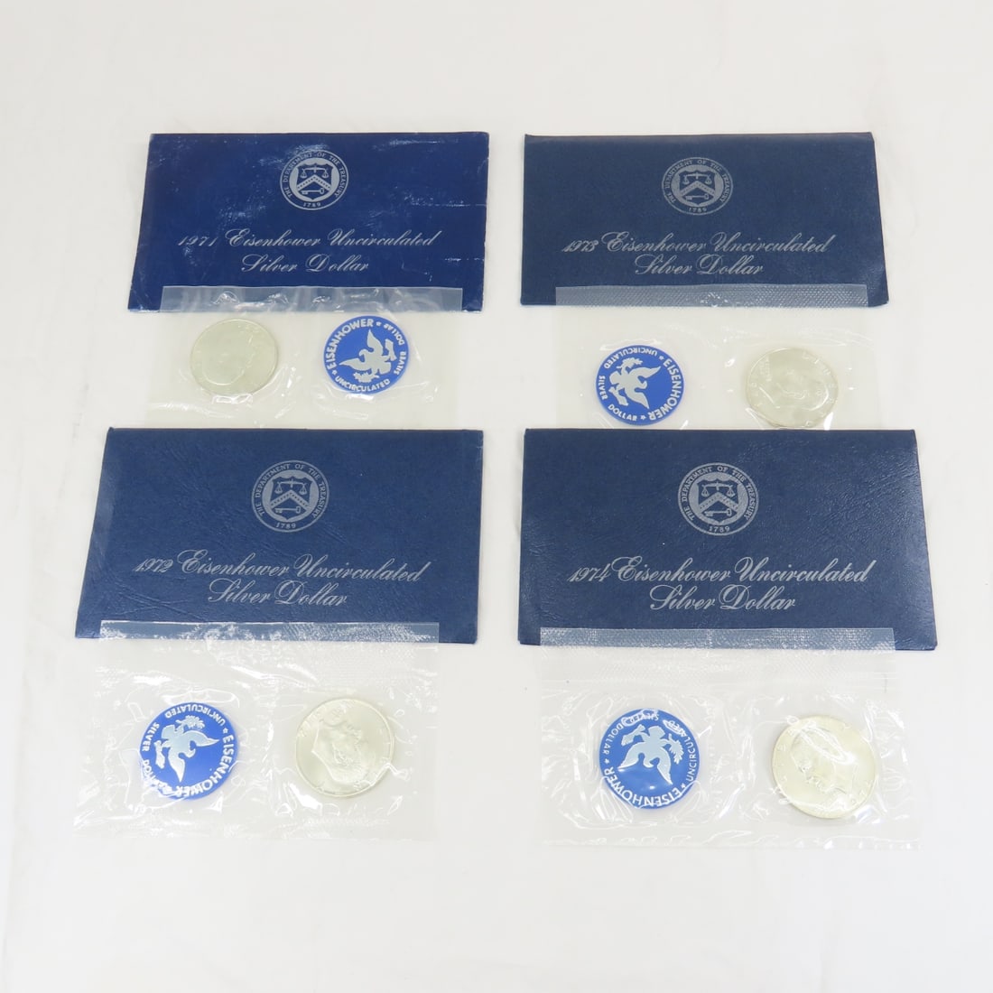 1971-1974 Eisenhower Uncirculated Silver Dollars (1 of 10)