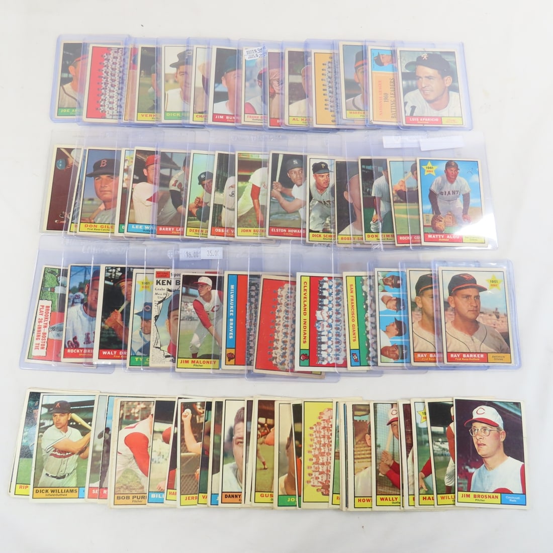 50+ 1961 Topps Baseball Cards- Aparcio, Kaline (1 of 8)