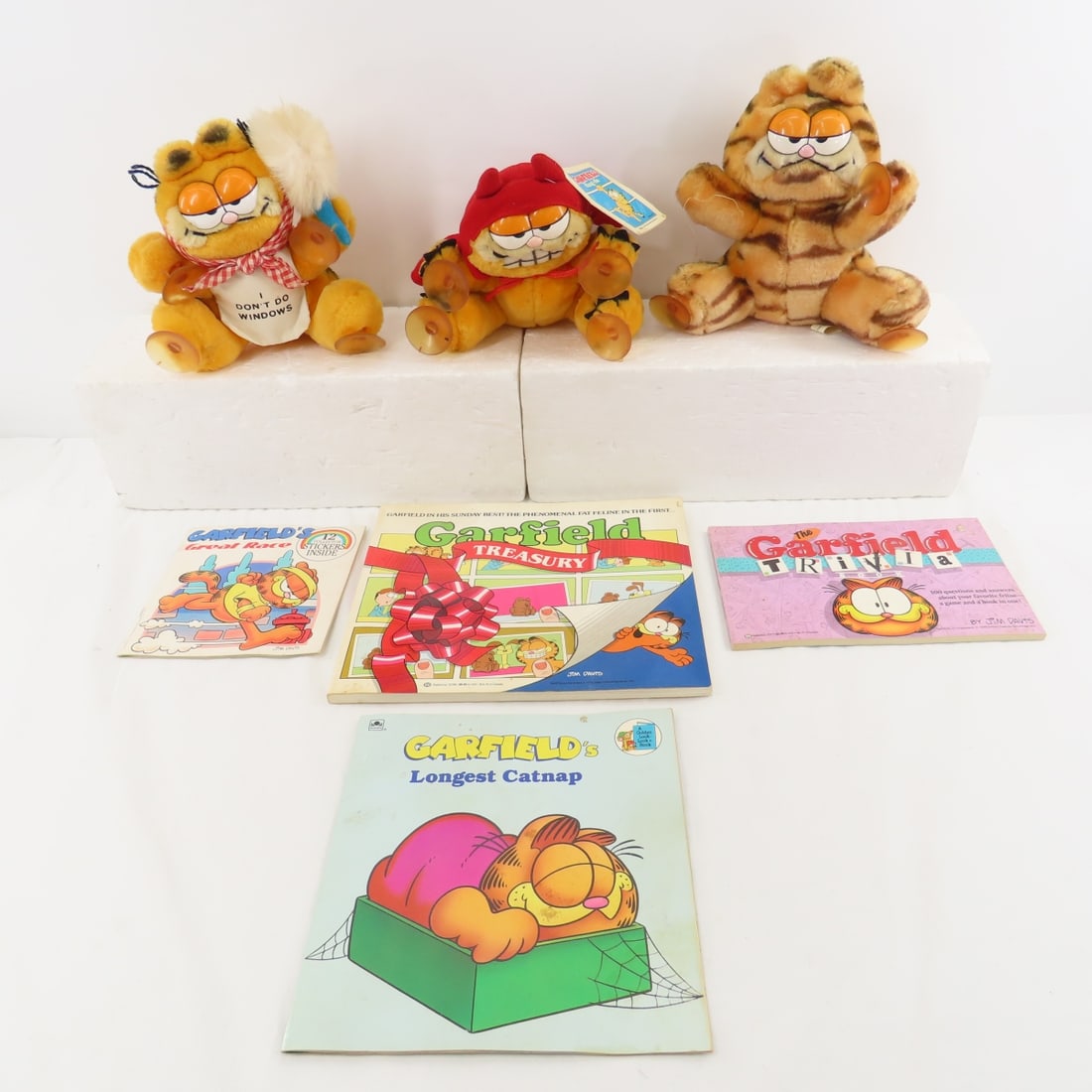4 Garfield Books & 3 Window Hang-On Plush (1 of 14)