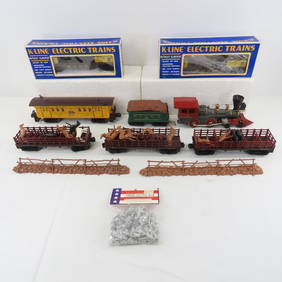 Lionel O Gauge 1872 W&ARR Set & 2 K-Line cars (1 of 14)