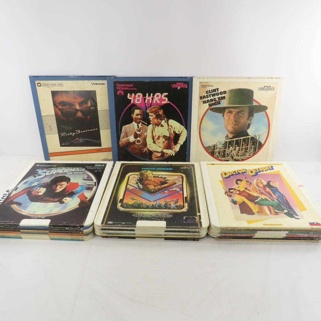 28 1980's Movie Video Discs: 28 1980's Movie Video Discs - A Star is Born, 48 Hours, Paternity, True Confessions and more Please read terms & conditions and ask questions before bidding.