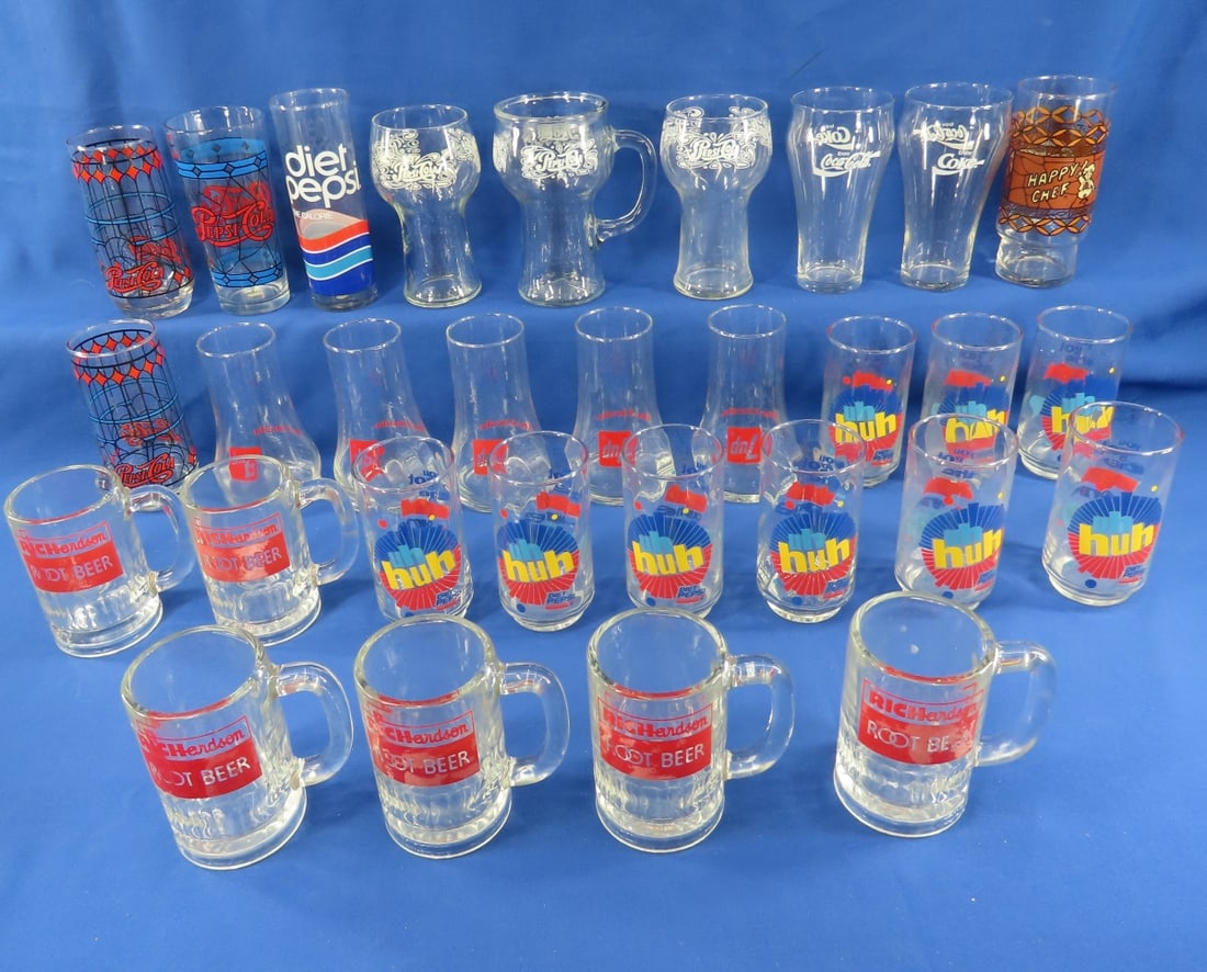 Pepsi, Diet Pepsi, Coke & 7Up Collector Glasses (1 of 20)